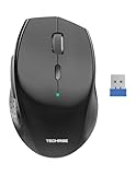 TechRise Wireless Mouse 4800 DPI, 2.4G USB Computer Mouse, 6-Level Adjustable DPI, 30-Month Battery Life, Ergonomic 6-Button Compatible with Android/Windows/Linux
