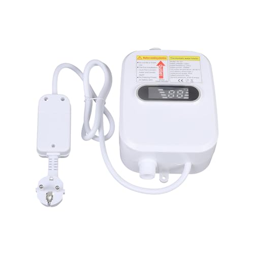 DSYOGX Mini Tankless Instant Warmwasser Boiler, 220V 3500W Elektrische Warmwasserbereiter Durchlauferhitzer mit Leckageschutz und LED-Anzeige, für Küche, Badezimmer, Wandbefestigung