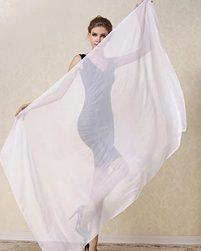 100% Mulberry Silk Chiffon Scarf Solid Color Large for Women, Long Lightweight Silk Shawl Wrap4