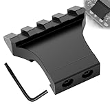 Anovo 45 Degree Offset Rail Mounts,4 Slots Offset Picatinny Rail Mount Low Profile Aluminum Angled Rail Adapter & Wrench