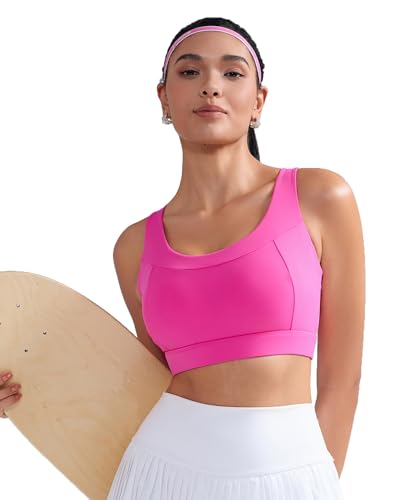 Image of RUNNING GIRL High Impact Sports Bras for Women,Racerback Running Bra Workout Crop Tank Tops Longline Sports Bra Push up