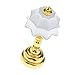SM SunniMix Lampe de Poupée Miniature Décors pour 1/12 Dollhouse Maison de Poupee - Abat Jour Blanc Colonne Dorée
