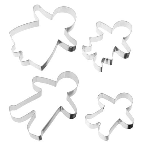 Zenker 42958 Ensemble de 2 emporte-pièces Bonhomme en Pain d'épices, emporte-pièces sablés, emporte-pièce, Acier, Argent, 16 x 13 x 2,5 cm