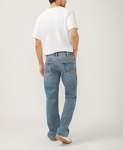 Silver Jeans Co. Men's Gordie Relaxed Fit Straight Leg Luxe Heritage Jeans3