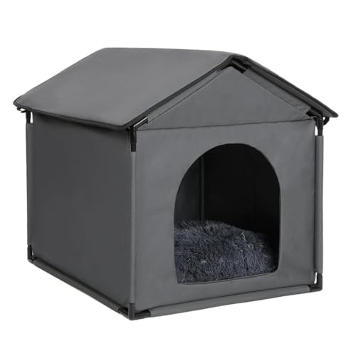 Medium-Dog-Small-Dog-House-Soft-Indoor-22x20x18in-for-Medium-Dogs-Such-as-Border-Collie-Small-Dogs-Such-as-BeagleFrench-Bulldog-Stable-Pet-House-with-Soft-Cushion-Oxford-Fabric-Gray Medium Dog Small Dog House Soft Indoor 22x20x18in for Medium Dogs Such as Border Collie Small Dogs Such as BeagleFrench Bulldog Stable Pet House with Soft Cushion Oxford Fabric Gray