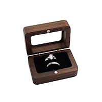 Eiennoai Boîte à Bagues De Mariage Personnalisée Velours Doux Intérieur Bois De Noyer Boîte à Bagues De Fiançailles Boîte De Rangement De Bijoux Pour Proposition