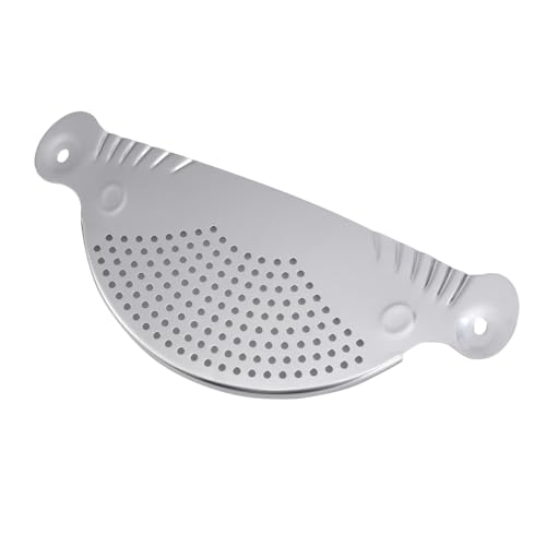 PRETYZOOM Égouttoir À Pâtes En Acier Inoxydable 12.60 X 5.12 X 0.20 Pouces Passoire À Pot Avec Poignées Pour Égouttage Facile Et Nettoyage Rapide En...