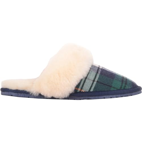 Chaussons mules en peau de mouton à revers ouvert pour cocooning à la maison - 4