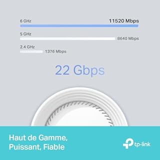 TP-Link Deco Routeur WiFi 7 Mesh BE19000 Tri-Bande, Port Ethernet/Fibre 10G, Jusqu'à 19 Gbit/s, Itinérance Transparente, Connectez 200 appareils, Compatible Toutes Les Box Internet, Deco BE85(2-Pack)