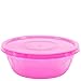 DecorRack Serving Bowl with Lid, Extra Large Bowl for Salad, Snacks, Dough Kneading, Durable Big Plastic Mixing Bowl with Tight Lid, Vibrant Party Decor, Random Colors (1 Container)