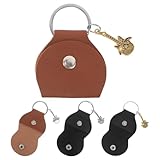 Parliky 4 Pièces Étui Porte-médiators Guitare PU avec Porte-clés Élégant Sac de Rang...
