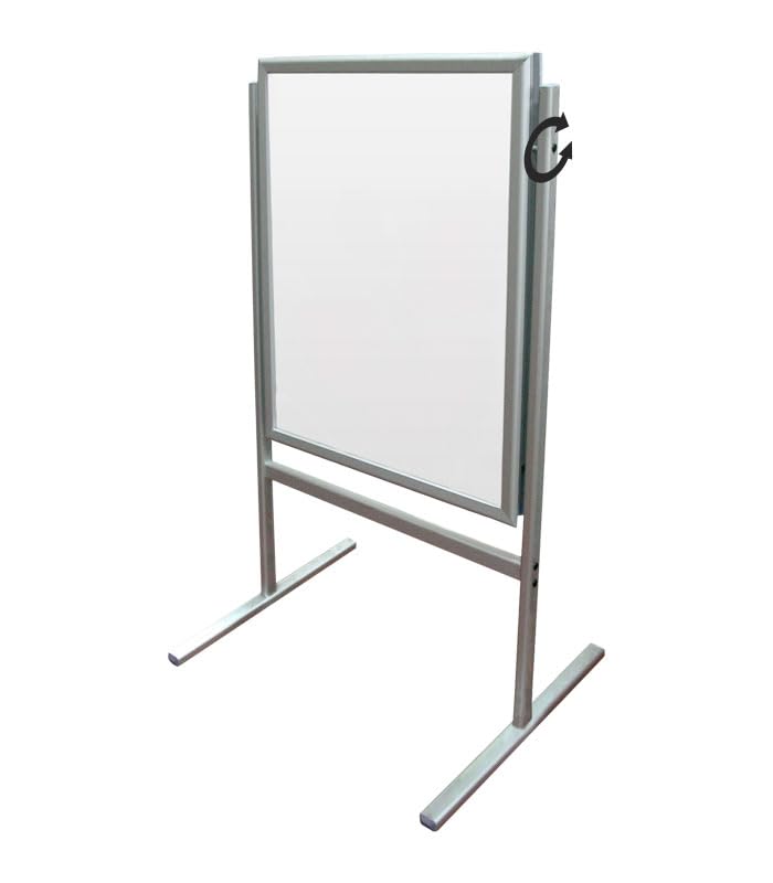 Caballete Publicitario de Aluminio, Soporte para carteles de Doble Cara, Marco Click 32mm
