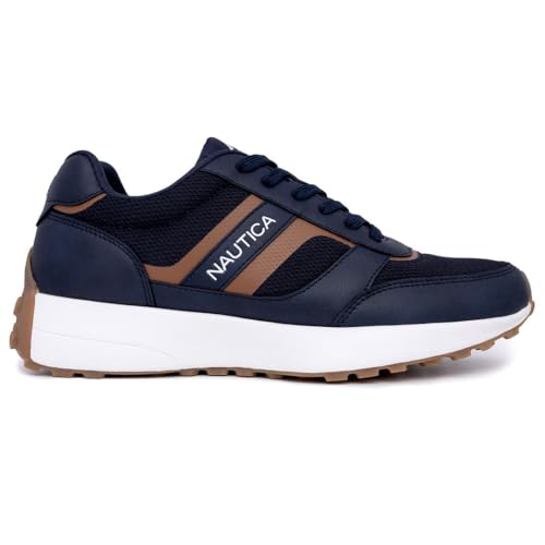 Nautica Men's Lace-Up Sneakers – Casual, Stylish, and Comfortable for Walking2