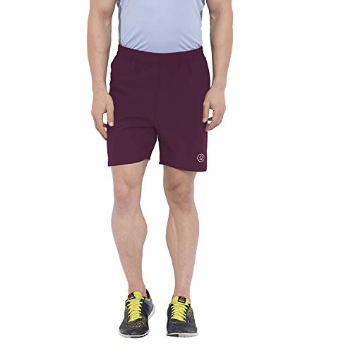 Image of CHKOKKO Men Shorts for Gym Sports or Running | Dry-Fit Fabric Single Layered Active Summer Workout Wear Knee Length Regular Fit | Elastic Waist with Front and Back Pockets