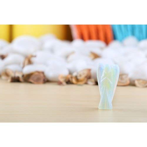 spiritualelementz Spiritual Elementz Opal Guardian Healing Carved Angel (Hight-5.5 cm) Gemstone Stone Figurine Gift