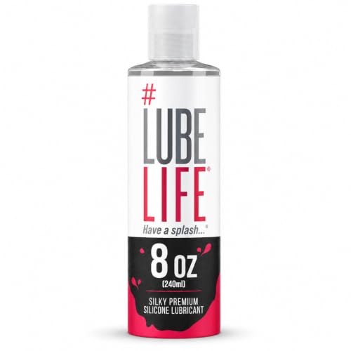 Image of LUBELIFE Silky Silicone Lube, Personal Lubricant Extra Cushiony, 8 fl oz | Silky Smooth Luxe Formula, For Women Men Couples, Non-Sticky, Water Resistant, Long-Lasting, Discreet