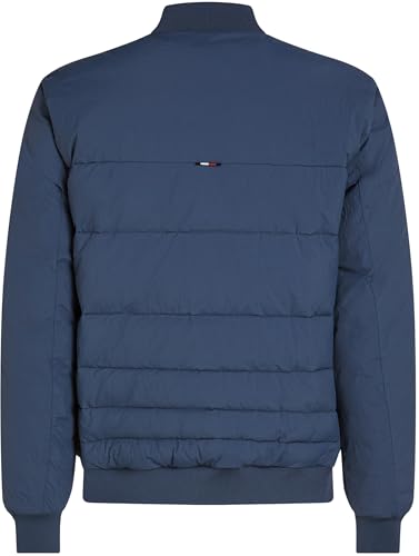 Tommy Hilfiger Herren Bomberjacke Mix Quilt Wattiert, Blau (Aegean Sea), XXL – Ansicht 6