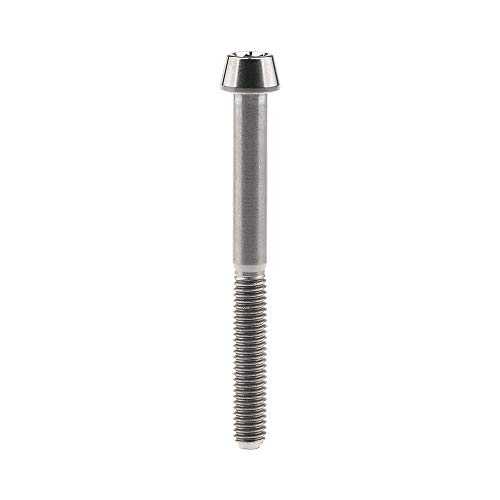 Image of Titanium Ti Bolt M5x9 16 18 20 25 30 35 40 45 50 55 60mm Tapered Head Screws Pack of 4 (M5x50mm, Normal Titanium)
