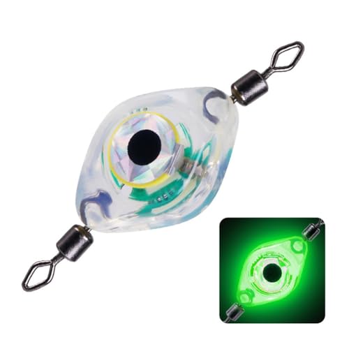 Gettimore Lampada LED per pesca notturna, impermeabile, subacquea, con luce blu/verde, per luce rossa, colorata, 4,5 x 1,5 cm, 5 g, materiale PC