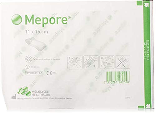Mepore Sterile Absorbent Dressing 11 x 15cm x1 Wounds Cuts Tattoos 671600