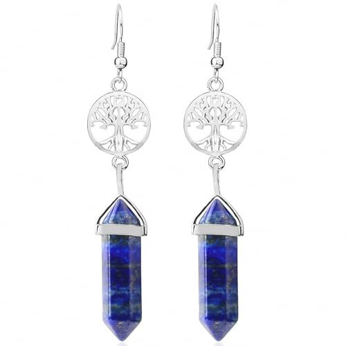 Applique murale arbre de vie en cristal véritable et lapis lazuli