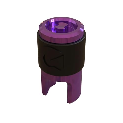CLIK Valve Quik Cap, Ajuste Instantáneo, Aluminio, Juego de 4, para Bicicletas, Morado miniatura 1