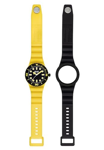 HIP HOP, Collezione Master, Orologio Uomo, Cinturino in Silicone Intercambiabile, Cassa 41 mm, Resistente all'Acqua Fino a 50 m, Lunghezza Regolabile fino a 19 cm