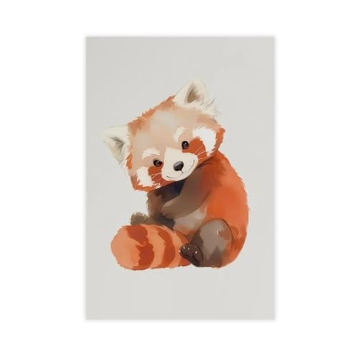 Peinture panda aquarelle toile pour remplacer les affiches fragiles de chambre enfant