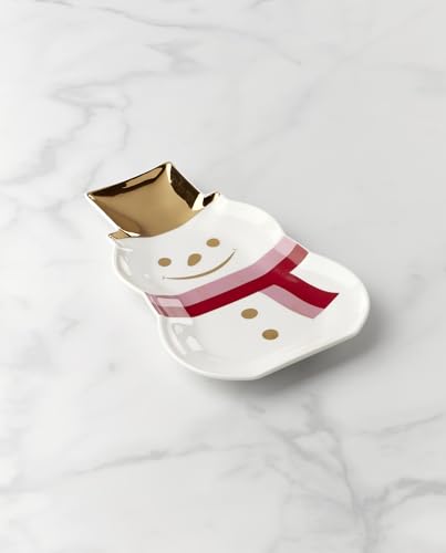 Image of kate spade new york Be Jolly Holiday Collection, Snowman Candy Dish