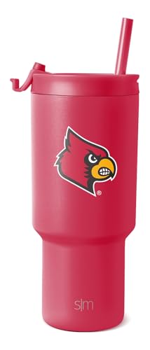 Image of Simple Modern Louisville Cardinals Tumbler with Straw | 30oz | Collegiate