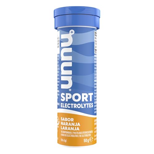 Nuun Sport Naranja Comprimidos Efervescentes con Electrólitos y Vitamina C, Contribuye a una Óptima Hidratación y Funcionamiento del Sistema Inmune, 1 Tubo con 10 Tabletas Efervescentes