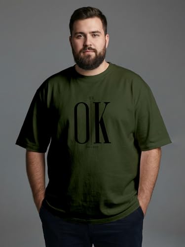 Image of XENOVAURBAN Mens Plus Size Cotton T-Shirt Combo | Combo Pack of 2 Unisex Fit Plus Size Printed Tshirts