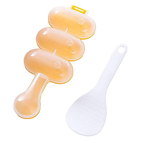 nanaxagly Rice Ball Molds DIY Sushi Balls Making Mould Kitchen Diningroom Tools for Shake DIY Lunch with a Mini Rice Spoon