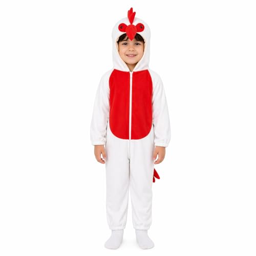 Image of Raj Costume Animal Fancy Dress Costume for Boys & Girls | Hooded Full Body Wildlife Zoo Animal Jumpsuit | Soft Costume for School Function, Fancy Dress, Halloween, Birthday, Cosplay & Role Play