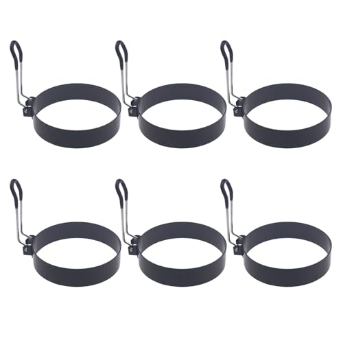 Moldes para huevos fritos de acero inoxidable y anillos redondos para tortitas 2