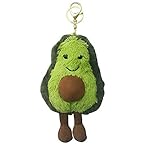 YUMEI Llavero 18cm Lindo Llavero de Aguacate de Fruta simulada, muñeco de Peluche, Colgante de Aguacate Sonriente, Juguete de Pareja, Moda para...