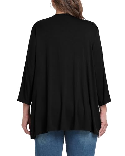 TIANZHU Women Cardigan Lightweight 3/4 Sleeve Casual Open Front Light Cardigan Drape Duster Sweaters3