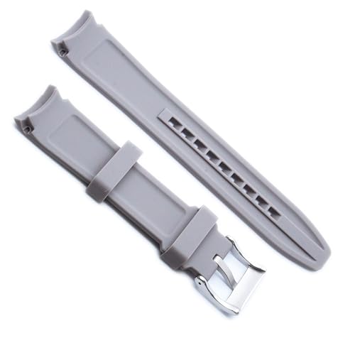 Image of WAMD Curved End Silicone Rubber Watch Straps - 18mm, 19mm, 20mm, 21mm, and 22mm Watch Straps for Watches.