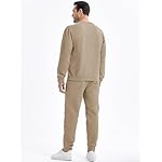 JMIERR Men's 2 Piece Outfits Knit Jacquard Pullover Sweatshirt Tracksuit & Joggers Sweatpants Sweatsuit Sets with Pockets - Image 3
