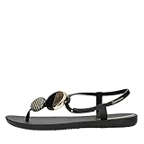 Geeignet für Veganer. Ipanema Damen Ella FEM Sandalen, Schwarz Gold, 39 EU