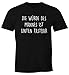 MoonWorks Lustiges Herren T-Shirt mit Spruch Die Würde des Mannes ist unten tastbar Fun-Shirt schwarz 3XL