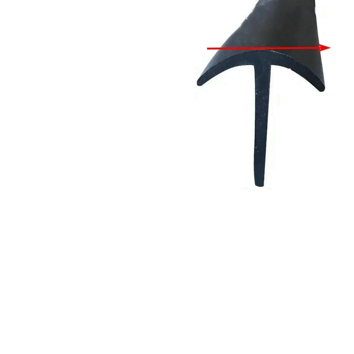Joint d'étanchéité en caoutchouc silicone en forme de T pour joints de gouttière, panneaux solaires, porte et fenêtre universels - T-113 30 x 32 mm - 2 m