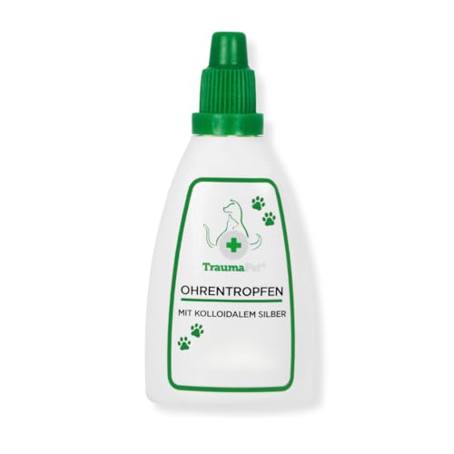 TraumaPet Ohrentropfen für Hunde & Katzen 50 ml | Ohrenreiniger mit kolloidalem Silber | Zur Pflege bei...