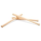 Wood Baseball bat 17-3/4 Inch Pack of 2 Unfinished Mini Wood Baseball Bat, Small Bat, Party Decor, Bedroom, Crafts, by Woodpeckers