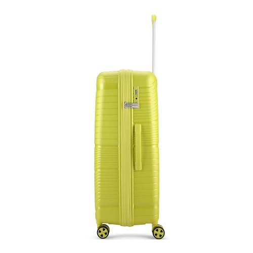 Image of Skybags Polypropylene Skylite Check-in Trolley Bag, 77cm | Large Hard-Sided Luggage for Travel with Smooth 8-Spinner Wheel & TSA Lock | 5-Year International Warranty - Yellow