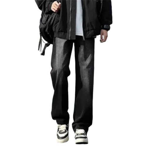 Men Cowboy Pants Soft Korean Style Stacked Trousers Jeans