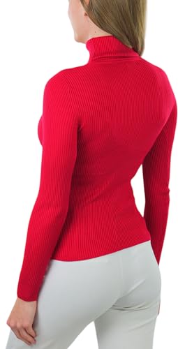 Image of ToBeInStyle Women's Classic Knit Fold Over Turtleneck Pullover