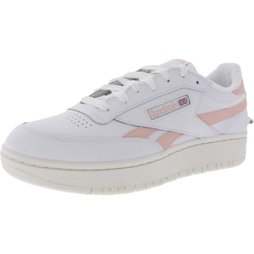 Reebok Women's Club C Double Revenge Shoes, Chalk/Pink/White, 5