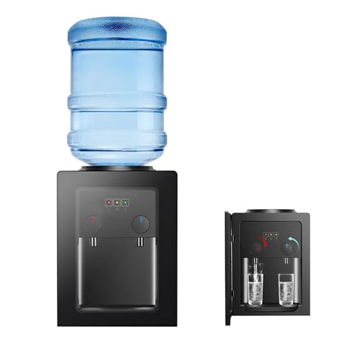 ACROSSPART 550W 220V Elektrischer Wasserspender, Mini-Desktop-Wasserspender mit Kalt Heiß Doppelfunktion, Water Dispenser für 3,5L, 5L, 10L und 18L Eimer, Schnelles Erhitzen und Abkühlen ACROSSPART 550W 220V Elektrischer Wasserspender, Mini-Desktop-Wasserspender mit Kalt Heiß Doppelfunktion, Water Dispenser für 3,5L, 5L, 10L und 18L Eimer, Schnelles Erhitzen und Abkühlen