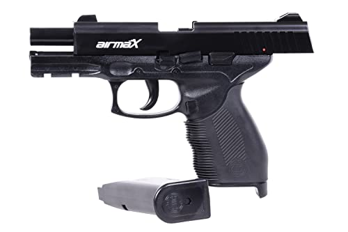 airmaX Taurus PT24/7 Softair Pistole Kaliber 6mm BB Federdruck Airsoft freie Waffe ab 14 Jahre Energie <0,5 Joule starke Luftpistole Air Soft schießen Gun Erbsenpistole Softairwaffe Visierung